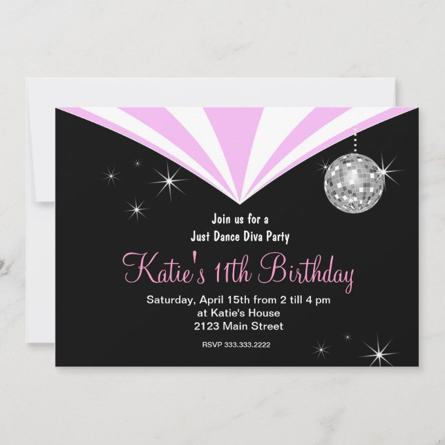 Convites Só dança na festa Diva (Frente)