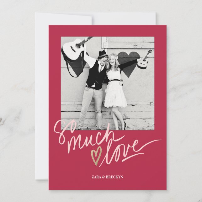 Convites So Much Love Valentine's Day Card (Frente)