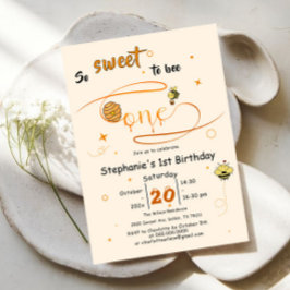 Convites So Sweet To Bee One Cute Honey Bee 1st Birthday