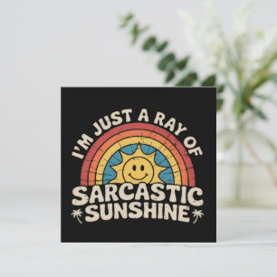 Convites Só um Raio de Humor Sarcástico Sol Sarcasmo