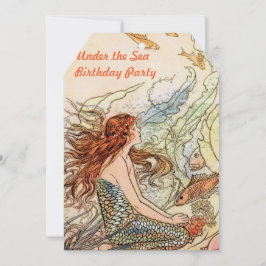 Convites Sob a Festa de aniversário de sereia