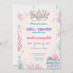 Convites Sob a Festa de aniversário do mar