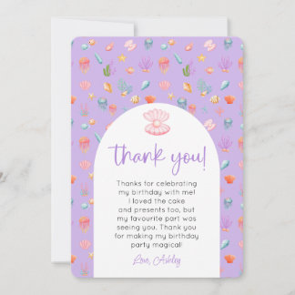 Convites Sob A Foto De Aniversário Do Mar Obrigado