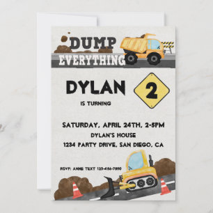 Convites Sob Caminhão do Partido de Construção