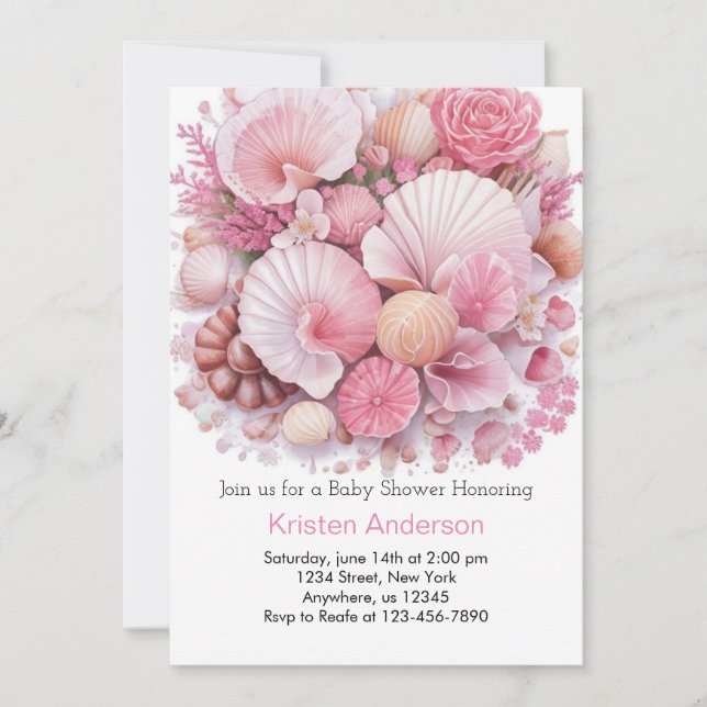 Convites Sob o Chá de fraldas da Garota de Celebração do Se (Frente)