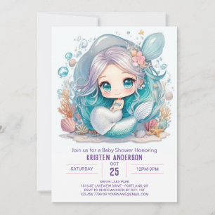 Convites Sob o Chá de fraldas da Serenidade do Mar
