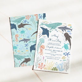 Convites Sob o Chá de fraldas do Sea Boy