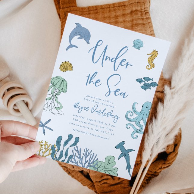 Convites Sob o Chá de fraldas do Sea Boy (Criador carregado)