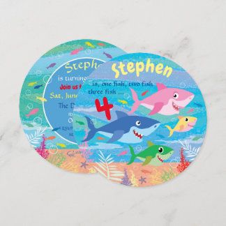 Convites Sob o Mar, 4ª Festa de Aniversário do Tubarão