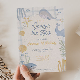 Convites Sob o Mar Azul Sob o Mar Garotos Primeiro