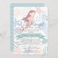 Sob o Mar de Sereia Chá de fraldas Verde por Corre