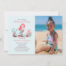 Convites Sob o Mar de Sereia Príncipes Foto de Aniversário