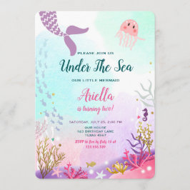 Convites Sob o Mar de Sereia, Púrpura de Aniversário