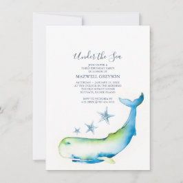 Convites Sob o Partido aniversário de 3 anos do Mar