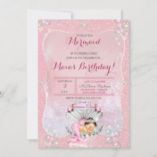 Convites Sobra-Sereia, Pearls Rosa, Pearls, Vinho