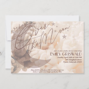 Convites Sobre a Lua Chá de fraldas Neutro de Gênero Convid