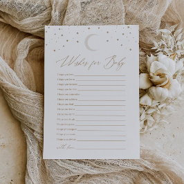 Convites Sobre a Lua Chá de fraldas Neutro Deseja Bebê