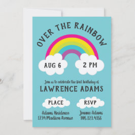Convites Sobre O Aniversário Do Arco-Íris / Chá