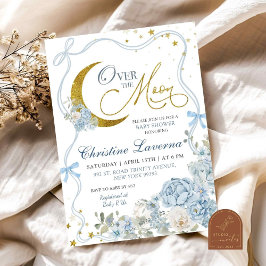 Convites Sobre O Chá de fraldas De Hydrangea Arco Azul Da L