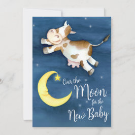 Convites Sobre o chá de fraldas de salto da vaca lua