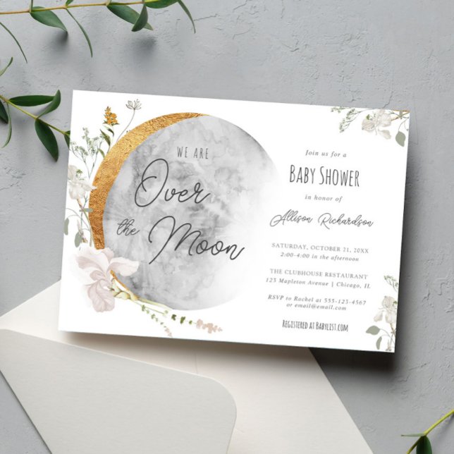 Convites Sobre o chá de fraldas neutro de gênero do boho da (Criador carregado)