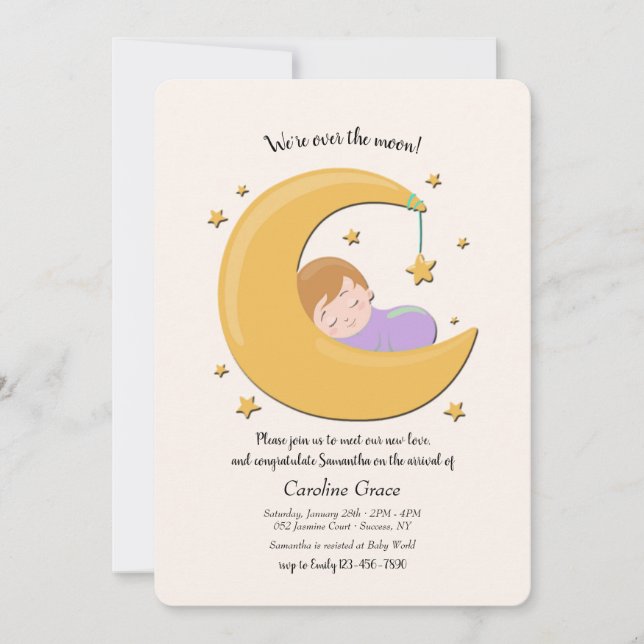 Convites Sobre o Encontro da Lua e Saudação (Frente)