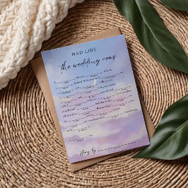 Convites Sobre o Jogo da Libida Bridal do Casamento Vows da