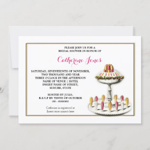 Convites Sobremesas de vintage de chá alto