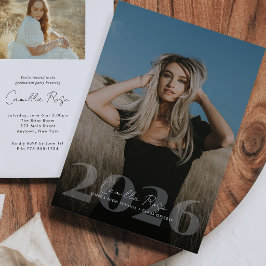 Convites Sobreposição de Foto de Ano de Formatura Elegante