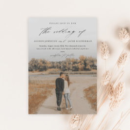 Convites Sobreposição de Foto de Letra Elegante 2 Casamento