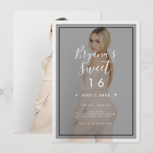 Convites Sobreposição de Tinta de Foto Escura 3 Moderno Min