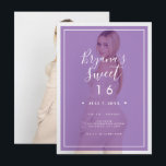 Convites Sobreposição de Tonalidade de Foto Roxa 2 Moderno<br><div class="desc">Personalize como quiser. Uma foto pode ser adicionada à frente e atrás.</div>