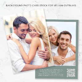 Convites Sobreposição de Vellum Verde do Sage do Código QR 