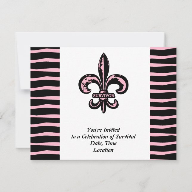 Convites Sobrevivência do Câncer da Mama (Frente)