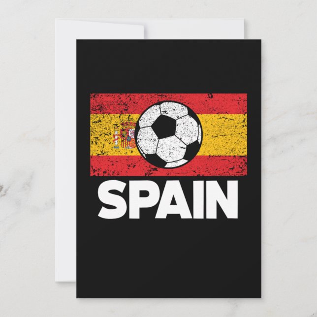 Convites Soccer Ball Spain Flag Football Player 2021 Gift (Frente)