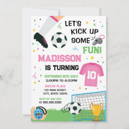 Convites Soccer Birthday girl Invitation