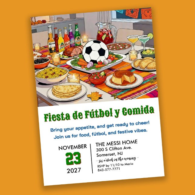 Convites Soccer Fiesta de Fútbol y Comida (Criador carregado)