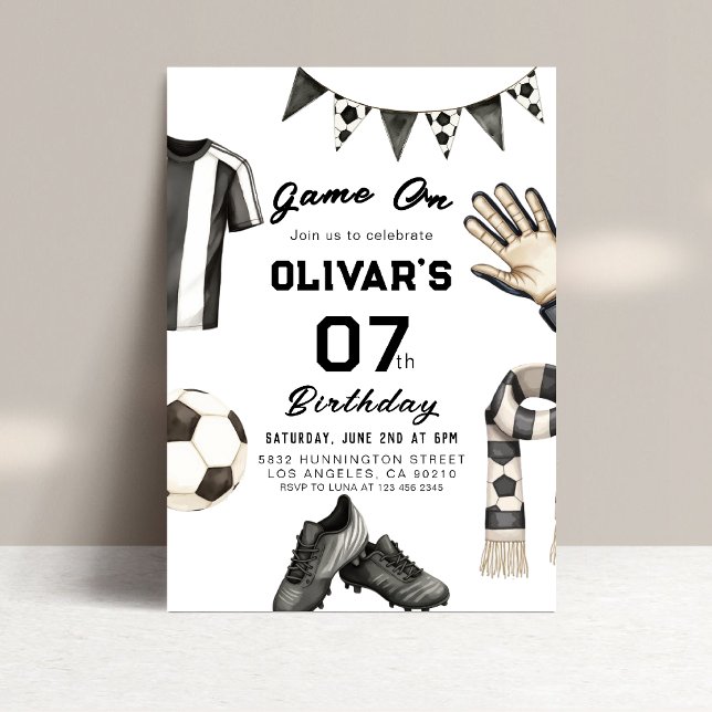 Convites Soccer Kids Football Birthday Invitation (Criador carregado)