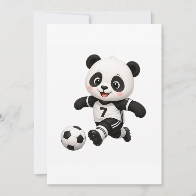 Convites Soccer Panda Invitation  (Frente)