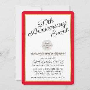 Convites SOCIEDADE ANIVERSARY PARTE moderna negócios ouro v