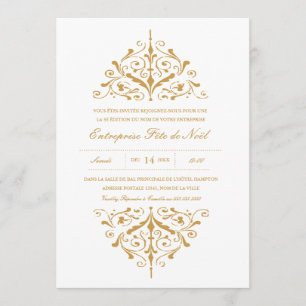 Convites Société or Invitation fête de Noël