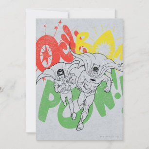 Convites SOCK BAM POW Batman e Robin