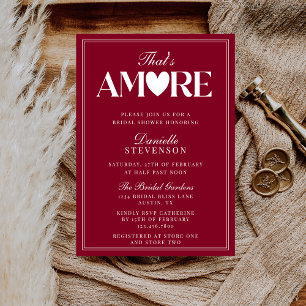 Convites Sofisticado Burgundy Elegante Isso é Amore Chá de 