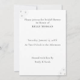 Convites Soft Bloom Elegance Bridal Shower invitation card