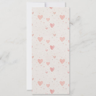 Convites Soft Heart Pattern Invitation