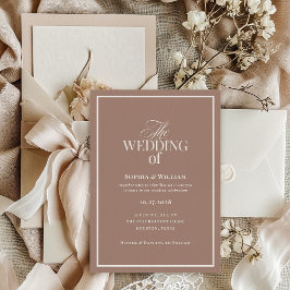 Convites Soft Mocha Taupe | Luxuoso Neutro Casamento