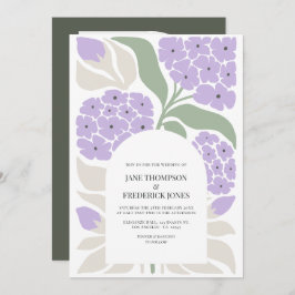 Convites Soft Moss Abstract Floral Modern Spring Wedding