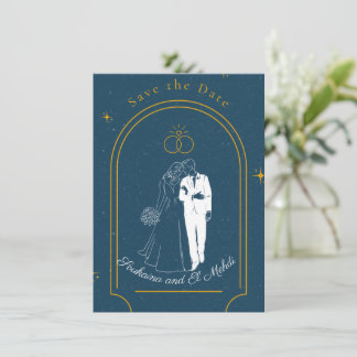 Convites Soft Night Romance , Wedding Save the Date Card