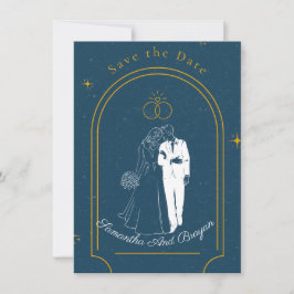 Convites Soft Night Romance , Wedding Save the Date Card