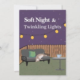 Convites Soft Night & Twinkling Lights – Cozy Evening  Invi
